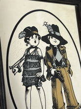 Load image into Gallery viewer, The tough guy gangster vintage mirror, Paul Bryn Davies, art deco, retro, kitsch, wall art, illustration.