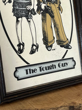 Load image into Gallery viewer, The tough guy gangster vintage mirror, Paul Bryn Davies, art deco, retro, kitsch, wall art, illustration.