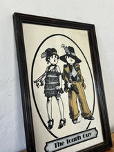 Load image into Gallery viewer, The tough guy gangster vintage mirror, Paul Bryn Davies, art deco, retro, kitsch, wall art, illustration.