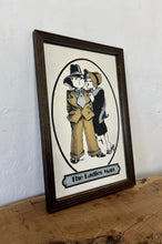 Load image into Gallery viewer, The ladies man gangster vintage mirror, Paul Bryn Davies, art deco, retro, kitsch, wall art, illustration.