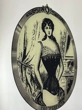 Load image into Gallery viewer, Beautiful antique Peter Robinson - The Perfecta Corset advertising mirror, Oxford street London, Victorian design, wall art