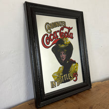 Load image into Gallery viewer, The beautiful mirror had a square picture with a Victorian lady in stylish evening clothing, the brand and fonts and a beautiful, vibrant, colourful text in gold and red. The border is a square design with lovely, vivid details.
