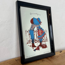 Load image into Gallery viewer, A beautiful mirror showcasing a young child in bright farm attire hugging against a backdrop of farm animals, creating a joyful and heartwarming piece.