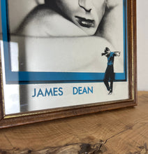Load image into Gallery viewer, This is a vintage mirror featuring James Dean, the iconic movie actor. It is a unique collectible item that showcases excellent detail in depicting the actor's signature pose and famous look.