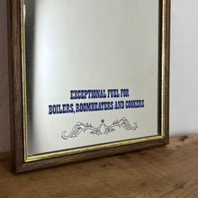 Load image into Gallery viewer, Striking Ancit fuel mirror with vivid bold fonts on the branding with further wording toward the bottom with an intricate Victorian border to create a stand-out advertising piece.