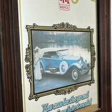 Load image into Gallery viewer, glamourous design with antique picture of the luxury car in intricate finish, excellent quote in stylish fonts with a detailed gold border and red logo of the brand.