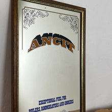 Load image into Gallery viewer, Striking Ancit fuel mirror with vivid bold fonts on the branding with further wording toward the bottom with an intricate Victorian border to create a stand-out advertising piece.
