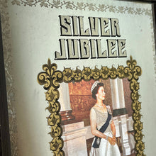 Load image into Gallery viewer, Beautiful vintage Silver Jubilee collectable mirror, Queen Elizabeth II, Royal souvenir, memorabilia wall art, queen portrait, british