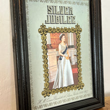 Load image into Gallery viewer, Beautiful vintage Silver Jubilee collectable mirror, Queen Elizabeth II, Royal souvenir, memorabilia wall art, queen portrait, british
