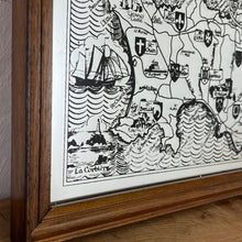 Load image into Gallery viewer, The Bailiwick of Jersey historic vintage maps, vintage mirror, Great Britain picture, collectable wall art