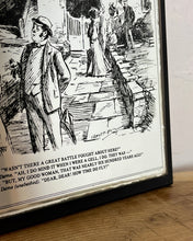 Load image into Gallery viewer, Edwardian piece featuring a male tourist and old lady in the background is a village effect, with a funny satirical quote toward the bottom, a lovely collectible piece.