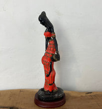 Load image into Gallery viewer, Vintage art nouveau lady and child figure, art sculpture, home ornaments, interior design, beautiful statue, vogue style, fashion piece