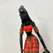 Load image into Gallery viewer, Vintage art nouveau lady and child figure, art sculpture, home ornaments, interior design, beautiful statue, vogue style, fashion piece