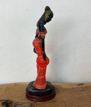 Load image into Gallery viewer, Vintage art nouveau lady and child figure, art sculpture, home ornaments, interior design, beautiful statue, vogue style, fashion piece