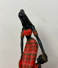 Load image into Gallery viewer, Vintage art nouveau lady and child figure, art sculpture, home ornaments, interior design, beautiful statue, vogue style, fashion piece