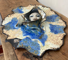 Load image into Gallery viewer, Stylish vintage porcelain plaque, masquerade carnival wall art