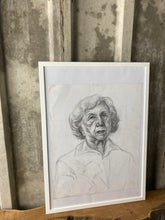 Load image into Gallery viewer, Beautiful Vintage Original Pencil Drawing, Older Lady Picture
