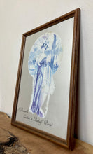 Load image into Gallery viewer, Stunning vintage French art nouveau advertising lady mirror