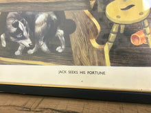 Load image into Gallery viewer, Vintage fairytale poster jack seek his fortune, Macmillan advertising piece