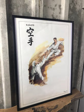 Load image into Gallery viewer, Vintage Karate Framed Poster by J.Milom 1960’s wall art Collectibles