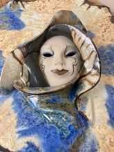 Load image into Gallery viewer, Stylish vintage porcelain plaque, masquerade carnival wall art