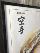 Load image into Gallery viewer, Vintage Karate Framed Poster by J.Milom 1960’s wall art Collectibles