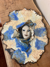 Load image into Gallery viewer, Stylish vintage porcelain plaque, masquerade carnival wall art