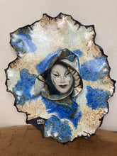 Load image into Gallery viewer, Stylish vintage porcelain plaque, masquerade carnival wall art