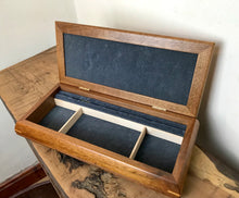 Load image into Gallery viewer, Stylish vintage oak jewellery box luxurious finish