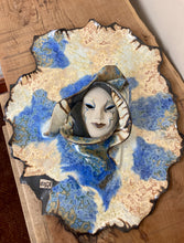 Load image into Gallery viewer, Stylish vintage porcelain plaque, masquerade carnival wall art