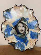 Load image into Gallery viewer, Stylish vintage porcelain plaque, masquerade carnival wall art