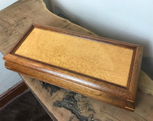 Load image into Gallery viewer, Stylish vintage oak jewellery box luxurious finish