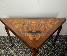 Load image into Gallery viewer, Fine antique 19th century Dutch marquetry card table

