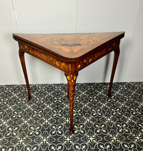 Load image into Gallery viewer, Fine antique 19th century Dutch marquetry card table
