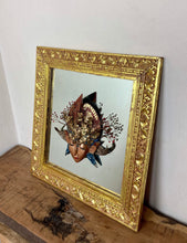 Load image into Gallery viewer, Beautiful vintage, Asia mirror, religious panel, spiritual goddess, glass art, art plaque, sculpture, holy figure, collectible, unique gift
