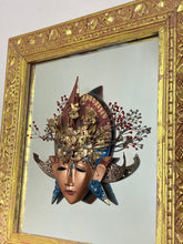 Load image into Gallery viewer, Beautiful vintage, Asia mirror, religious panel, spiritual goddess, glass art, art plaque, sculpture, holy figure, collectible, unique gift
