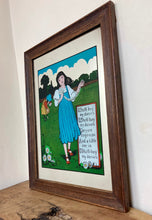 Load image into Gallery viewer, Beautiful vintage art nouveau, nursery rhyme - daisies mirror, kids, storytelling, wall art, Victorian style, collectibles piece, interiors
