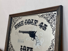 Load image into Gallery viewer, Fantastic vintage Colt. 45 pistol advertising mirror, Americana, western, collectibles piece, Christmas gift
