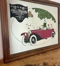 Load image into Gallery viewer, Vintage Art Deco French car advertising mirror, Cottin and Desgouttes collectibles piece, Paris automobile, wall art, transport memorabilia
