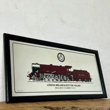 Load image into Gallery viewer, Vintage London, Midland and Scottish Railway, train advertising mirror, Royal Scot, collectable, picture, transport, steam locomotives
