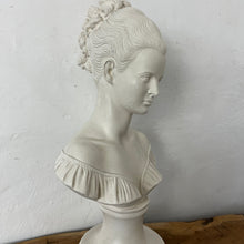 Load image into Gallery viewer, Beautiful early 20th century Parisian wear lady bust in a neoclassical stunning design, featuring a statue from Manon Lescaut a French romantic novel further information towards the bottom, the figure show elegant style and form.
