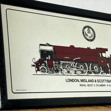 Load image into Gallery viewer, Vintage London, Midland and Scottish Railway, train advertising mirror, Royal Scot, collectable, picture, transport, steam locomotives
