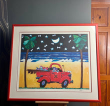 Load image into Gallery viewer, Surf Dog Ranch Print with red Frame
Artist: Bob Bonn, 2007; signed in pencil, lower right
Lithograph on paper; limited edition – 166 of 400
