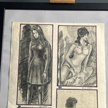 Load image into Gallery viewer, Fashionable nude vintage 1960’s pencil drawing art work
