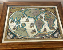 Load image into Gallery viewer, This stunningly detailed map, with its intricate design and historical significance, is an accurate map of the world drawn according to the most actual descriptions, latest discoveries, and best observations made by English or strangers.
