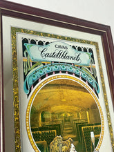 Load image into Gallery viewer, This beautiful art deco vintage mirror, made around 1960, is a stunning collectible piece advertising the famous Spanish Wine Cavas Castellblanch.
