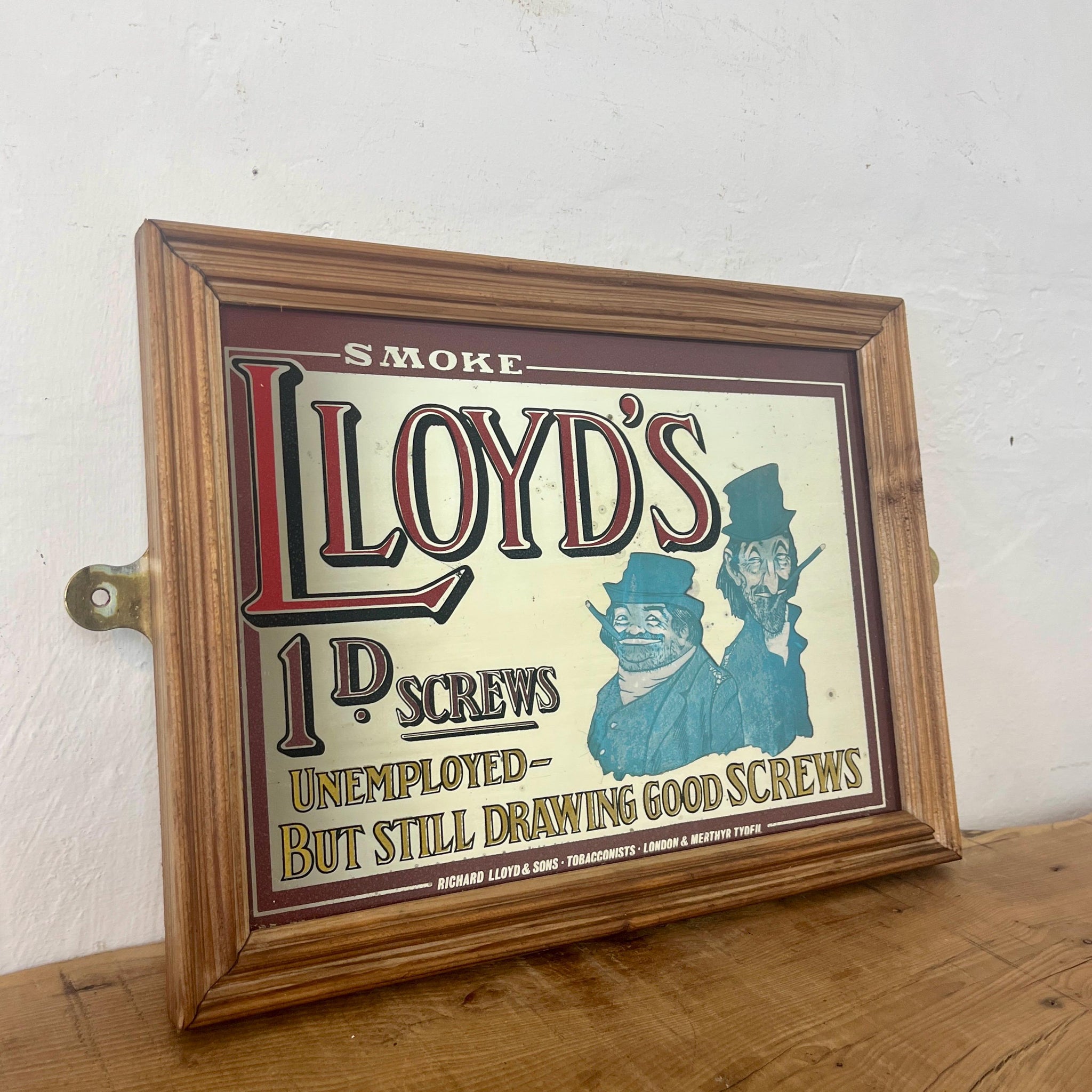 Lloyds Screws Tobacco Advertising Mirror – TheFoldAntiques