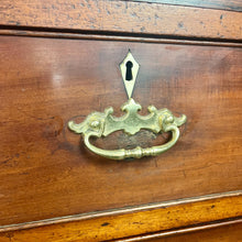Load image into Gallery viewer, This is a classic late Georgian, mahogany, English chest of drawers dating to early c.1800.This large chest has seven drawers: three small drawers, two medium drawers, and two full-length drawers. It offers generous storage in an elegant and practical form.

