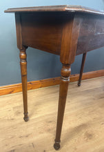 Load image into Gallery viewer, This piece&#39;s tidy and neat finish, with its groundbreaking design, incorporates a lifting centre section with a writing surface and letter racking. The side sections have hinged lids that open to further storage compartments. The table is supported on elegant turned legs. This is a great space-saving piece that will suit a traditional home. It is the perfect size for your laptop and a great addition to the space-saving design.
