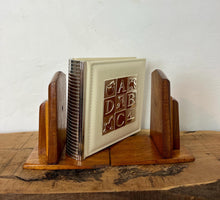 Load image into Gallery viewer, Wonderful, authentic period, vibrant art deco bookends with natural multiple tones of mahogany and beech detail with excellent sheen and a stylish finish, create an impact in your home&#39;s decor.
